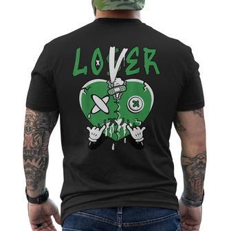 Loser Lover Drip Heart Lucky Green 1S Matching Men's T-shirt Back Print - Seseable