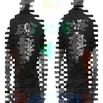 Loser Lover Dripping Heart Pine Green 3S Mens Back Print T-shirt | Mazezy
