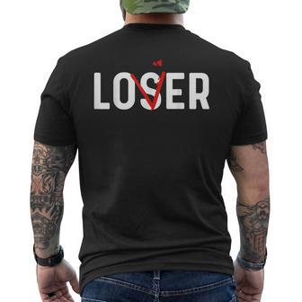Loser Lover Lost Lover Lover Friend Loser Loser Men's T-shirt Back Print | Mazezy
