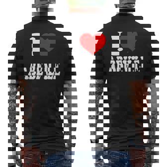 I Love Abbeville Men's T-shirt Back Print | Mazezy