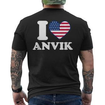 I Love Anvik I Heart Anvik Men's T-shirt Back Print | Mazezy