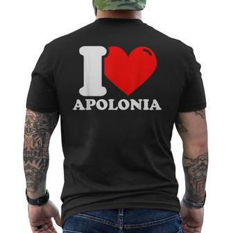 I Love Apolonia Men's T-shirt Back Print | Mazezy