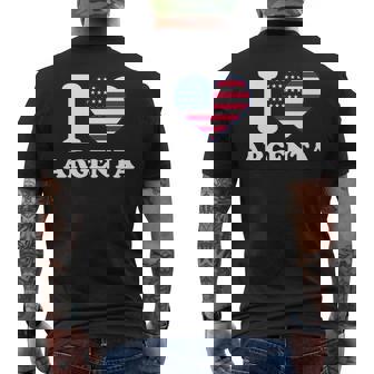 I Love Argenta I Heart Argenta Men's T-shirt Back Print | Mazezy