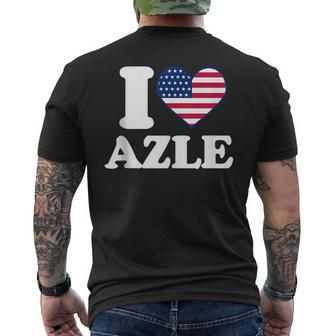 I Love Azle I Heart Azle Men's T-shirt Back Print | Mazezy