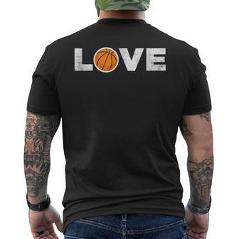 Love Basketball B Ball Motivational Cool Top Mens Back Print T-shirt | Mazezy