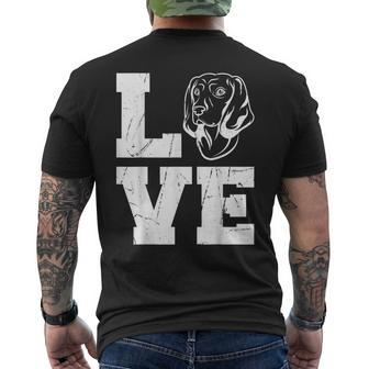Love Bavarian Mountain Hound Head Men's T-shirt Back Print | Mazezy