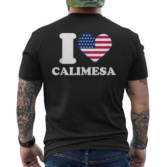 I Love Calimesa I Heart Calimesa Men's T-shirt Back Print | Mazezy
