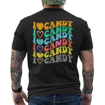 I Love Candy Halloween Party Cute Trick Or Treat Candyland Men's T-shirt Back Print - Seseable
