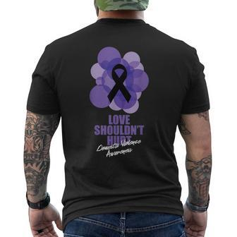 Love Never Cause Pain Domestic Violence Quote Men's T-shirt Back Print | Mazezy