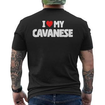 I Love My Cavanese Men's T-shirt Back Print | Mazezy