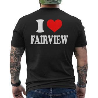 I Love Fairview Men's T-shirt Back Print | Mazezy