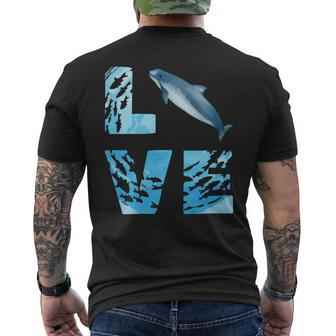 Love Harbor Porpoise Whale Sea Animals Marine Mammal Whales Men's T-shirt Back Print | Mazezy