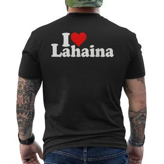 I Love Heart Lahaina Maui Hawaii Hawaiian Islands Men's T-shirt Back Print | Mazezy DE