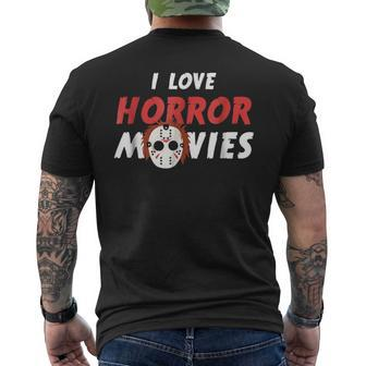 I Love Horror Movies Horror Movies Men's T-shirt Back Print | Mazezy