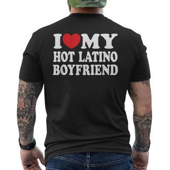I Love My Hot Latino Boyfriend Bf I Heart My Boyfriend Men's T-shirt Back Print - Monsterry CA