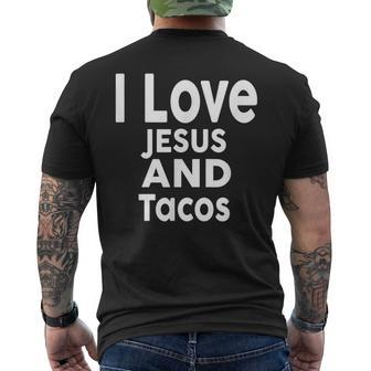 I Love Jesus And Tacos Faith And Tacos Men's T-shirt Back Print | Mazezy