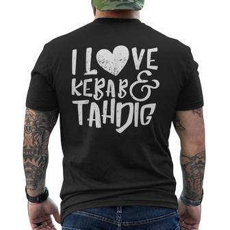 I Love Kebab Tahdig Persian Food Iran Kabab Men's T-shirt Back Print | Mazezy UK
