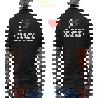 I Love Lucki I Heart Lucki Red Heart Men's T-shirt Back Print - Monsterry