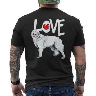 Love Maremma Sheepdog Quote Abruzzese Dog Heart Owner Men's T-shirt Back Print | Mazezy