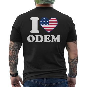I Love Odem I Heart Odem Men's T-shirt Back Print | Mazezy