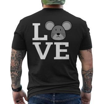 Love Rats | Mouse Lover | Cool Rat Mens Back Print T-shirt | Mazezy