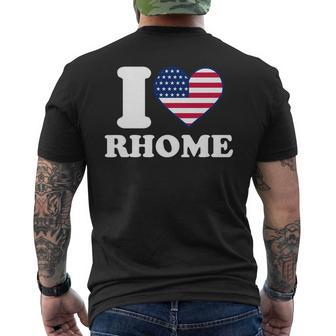 I Love Rhome I Heart Rhome Men's T-shirt Back Print | Mazezy