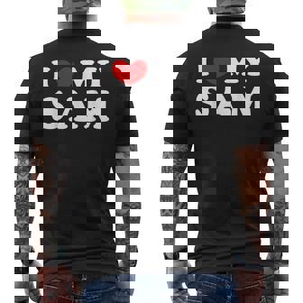 I Love My Sam I Heart My Sam Mens Back Print T-shirt - Seseable