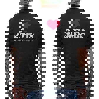 I Love Samba Men's T-shirt Back Print | Mazezy