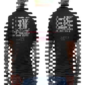 I Love Spinet Musical Instrument Music Musical Men's T-shirt Back Print | Mazezy