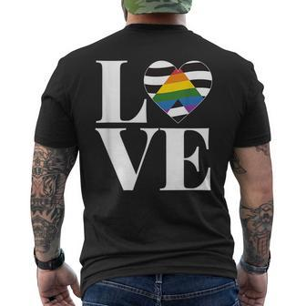 Love Straight Alliance Straight Ally Pride Flag Mens Back Print T-shirt | Mazezy