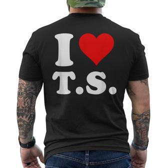 I Love TS Men's T-shirt Back Print - Seseable