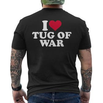 I Love Tug Of War Men's T-shirt Back Print | Mazezy