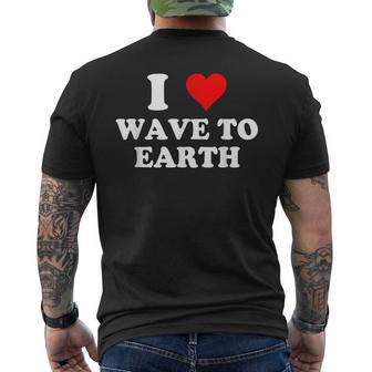 I Love Wave To Earth I Heart Wave To Earth Red Heart Men's T-shirt Back Print - Seseable