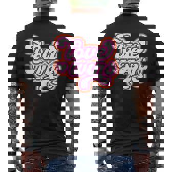 Love Wins Lesbian Pride Flag Lgbtq Lesbish Sapphic Heart Wlw Mens Back Print T-shirt | Mazezy
