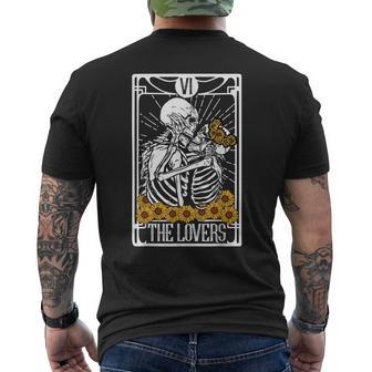 The Lovers Tarot Card Reading Witch Aesthetic Halloween Reading s Men's T-shirt Back Print | Mazezy