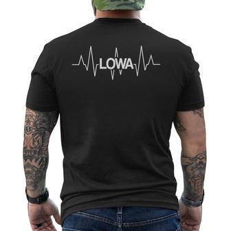 Lowa Gift Heartbeat National Pride Pulse Patriot Mens Back Print T-shirt | Mazezy