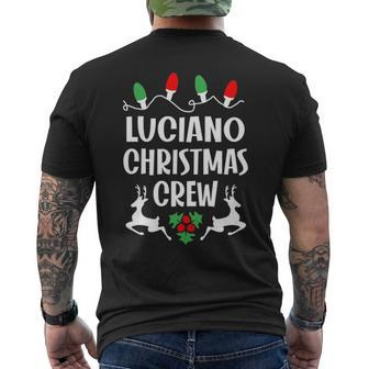 Luciano Name Gift Christmas Crew Luciano Mens Back Print T-shirt - Seseable