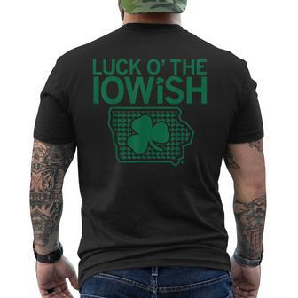 Luck O’ The Iowish Irish St Patrick's Day Men's T-shirt Back Print - Thegiftio UK