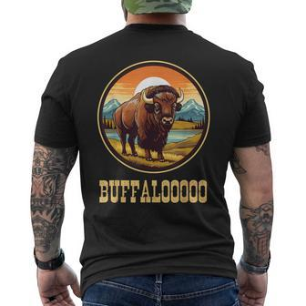 Lucky Buffalo Lucky Casino Slot Machine Men's T-shirt Back Print - Monsterry