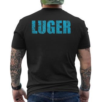 Luge Team Bobsled Racing Coach Snow Street Sled Luger Crew Men's T-shirt Back Print | Mazezy