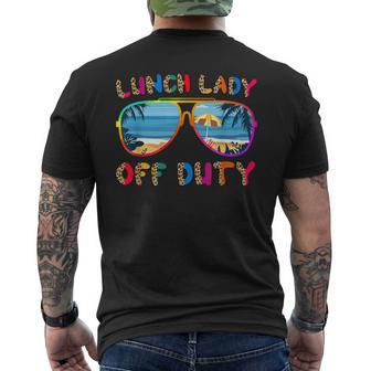 Lunch Lady Off Duty Last Day Of School Summer Cafeteria Crew Men's Back Print T-shirt | Mazezy
