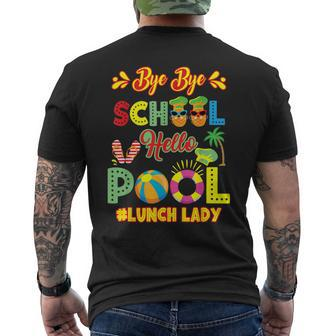 Lunch Lady Summer Break Lunch Lady Off Duty School Cafeteria Mens Back Print T-shirt - Seseable