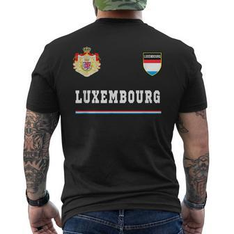 Luxembourg SportSoccer Jersey Flag Football Mens Back Print T-shirt | Mazezy