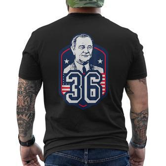 Lyndon B Johnson Thirty Sixth President Style T Men's T-shirt Back Print | Mazezy