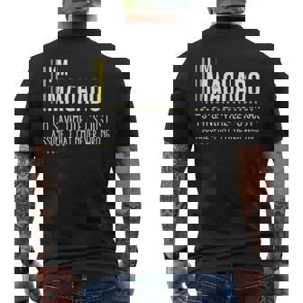 Machado Name Gift Im Machado Im Never Wrong Mens Back Print T-shirt | Seseable UK