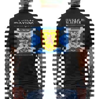 Macnaughton Scottish Clan Name Gift Scotland Flag Festival Mens Back Print T-shirt | Mazezy