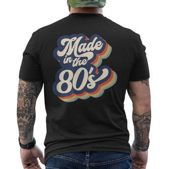 Made In The 80S Costume 1980S Halloween Retro Vintage 80S Vintage Designs Funny Gifts Mens Back Print T-shirt | Mazezy