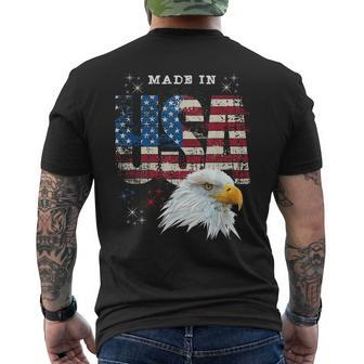 Made In Usa Patriotic American Flag Bald Eagle America Mens Back Print T-shirt - Monsterry DE