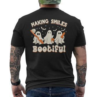 Making Smiles Bootiful Halloween Ghost Dentist Dental Men's T-shirt Back Print - Thegiftio UK