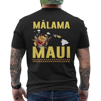Malama Maui Malama Strong Hawaii Men's T-shirt Back Print